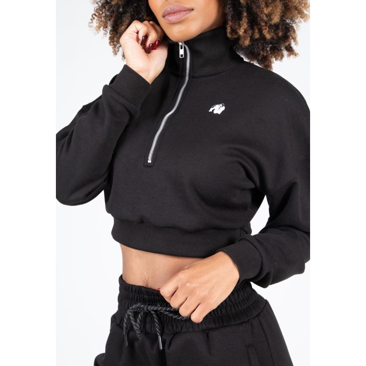 Felpa corta mezza zip donna Gorilla Wear Ocala