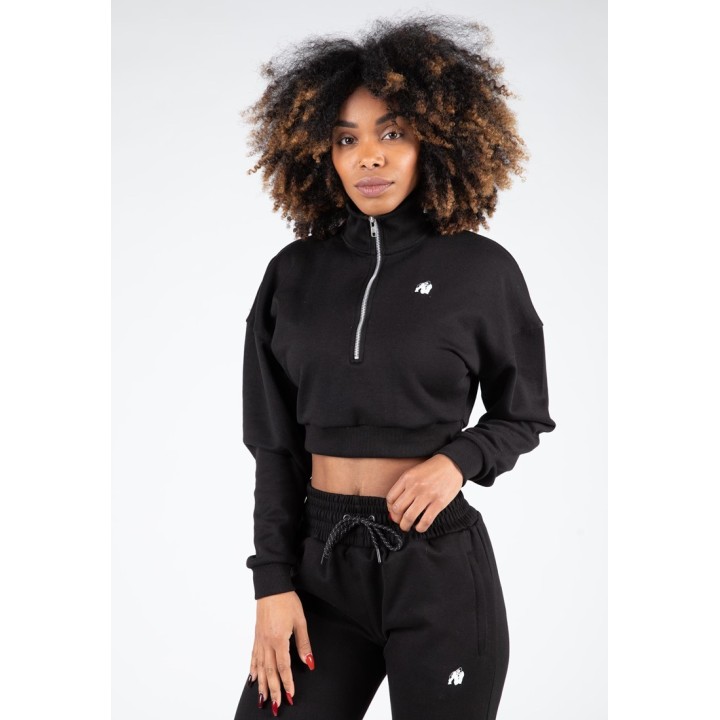 Felpa corta mezza zip donna Gorilla Wear Ocala