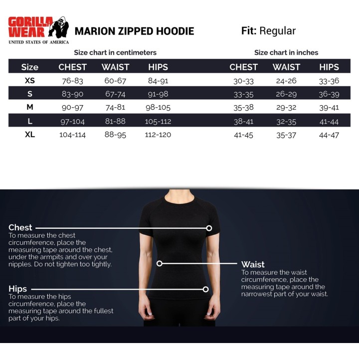 Gorilla Wear Marion Zipped Hoodie