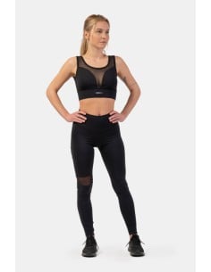Black Mesh Design Sports Bra "Breathe" 2