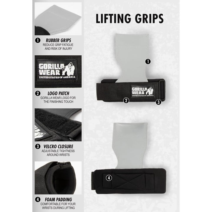 Gorilla Wear LIFTING GRIPS - One Size