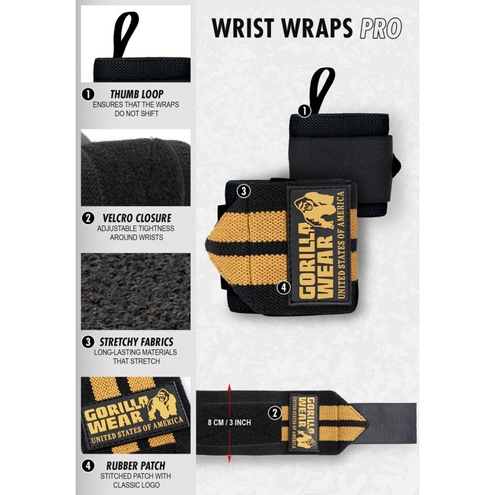 Gorilla Wear Wrist Wraps PRO