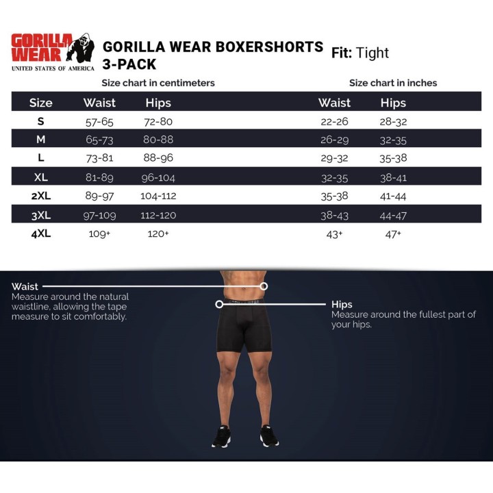 Gorilla Wear Boxershorts 3-Pack