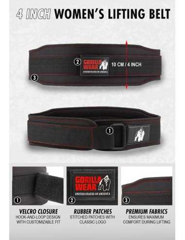 Gorilla Wear 4 Inch Women's Lifting Belt