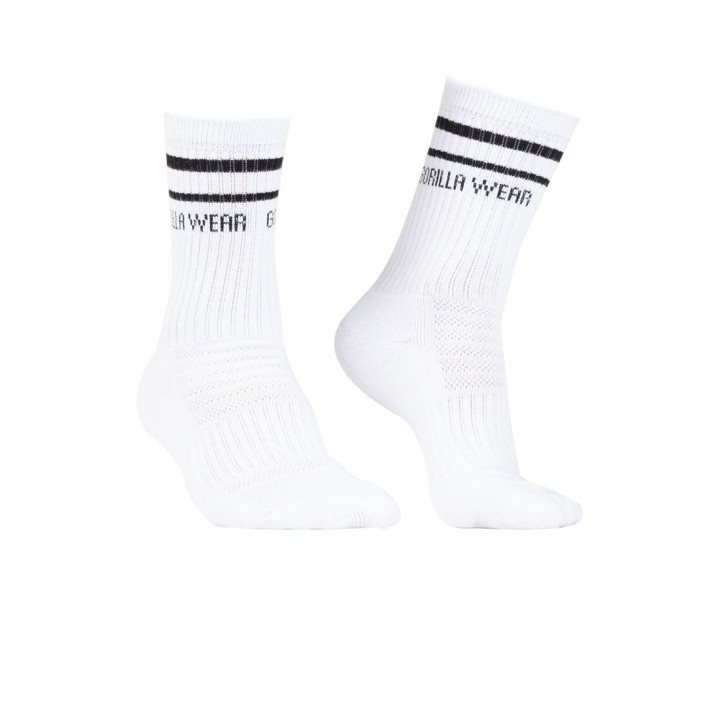 Gorilla Wear Crew Socks White
