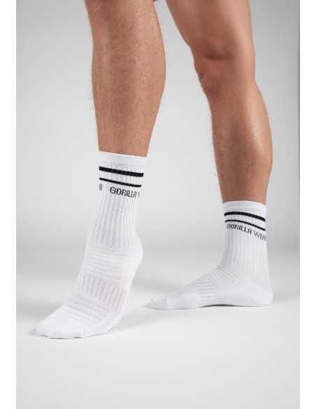 Gorilla Wear Crew Socks White