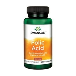 Swanson Folic Acid 800 mcg 250 caps