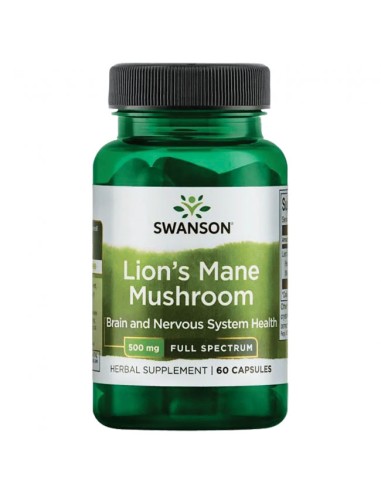 Full Spectrum Lion's Mane Mushroom 500 Mg 60 Caps