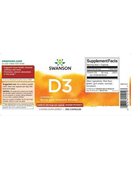 Vitamin D3 Higher Potency 2,000 Iu 250 Caps
