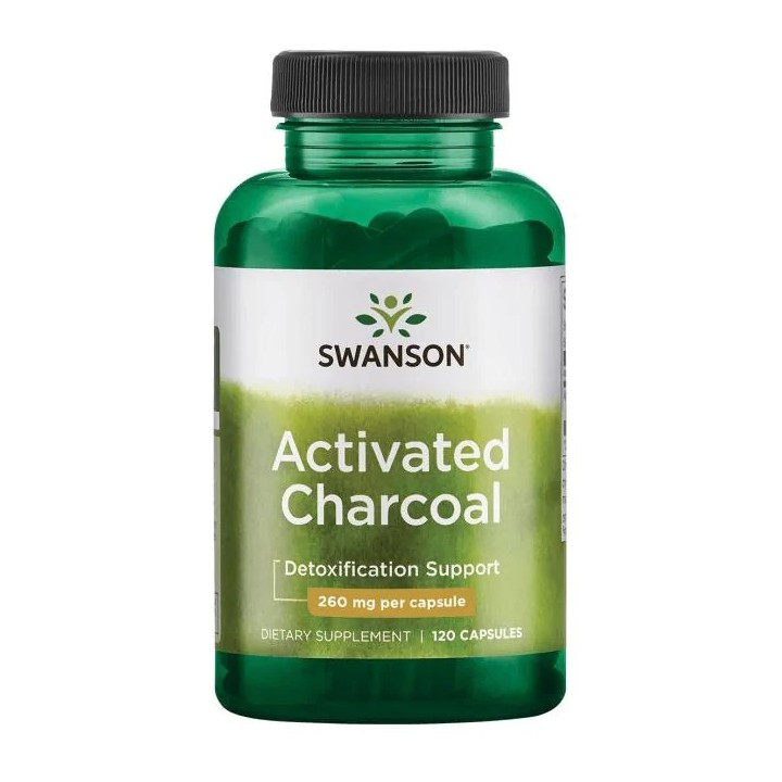 Activated Charcoal 250 mg 120 Caps Swanson