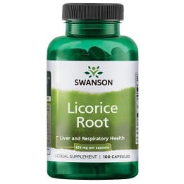 Licorice Root 450 mg 100 Caps Swanson Herbal Extract