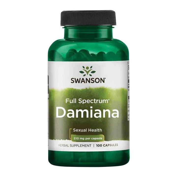 Swanson Foglie di damiana 510 mg 100 Caps