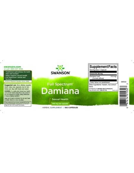 Foglie Di Damiana 510 Mg 100 Caps