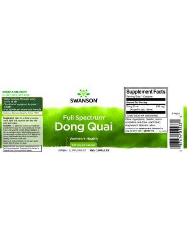 Dong Quai Root 530 mg 100 Caps