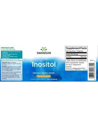 Inositol 650 Mg 100 Caps