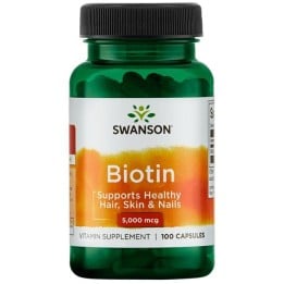 Biotin 5,000 mcg 100 Caps Swanson Vitamin B7