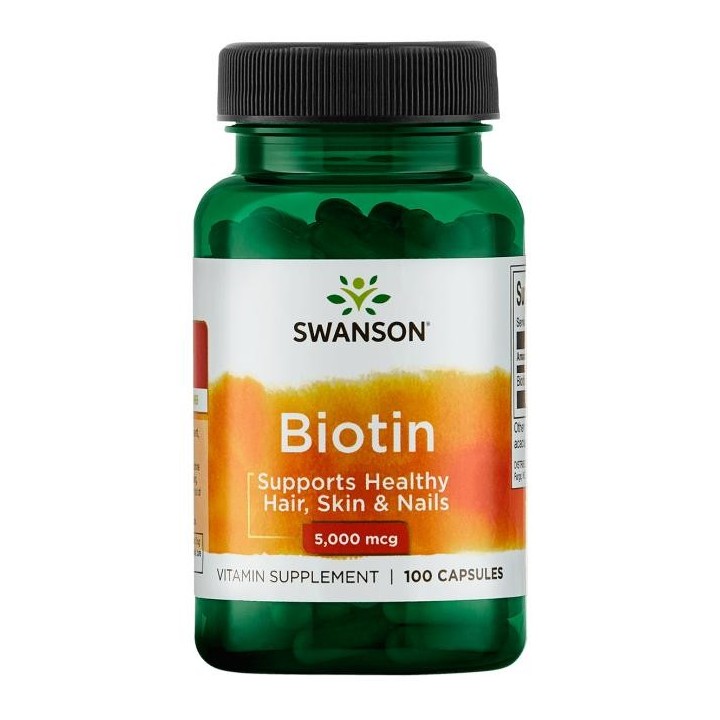 Biotin 5,000 mcg 100 Caps Swanson Vitamin B7