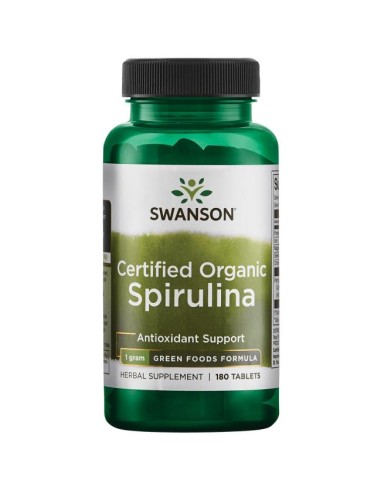 100% Certificata Spirulina Organica 500 Mg 180 Tabs