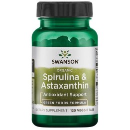Swanson Organic Spirulina & Astaxanthin 120 Veg Tabs