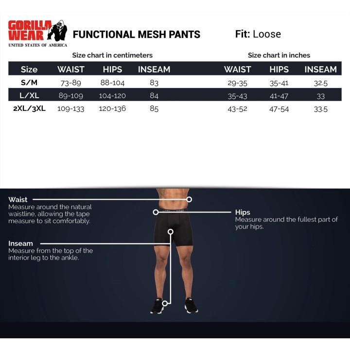 Gorilla Wear FUNCTIONAL MESH PANTS