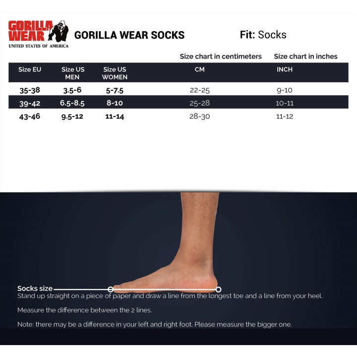Gorilla Wear Ankle Socks 2-Pack