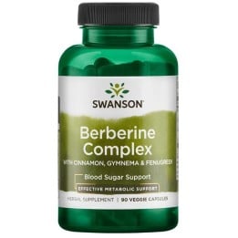 Berberine Complex 90 Veg Caps Swanson Cinnamon Gymnema