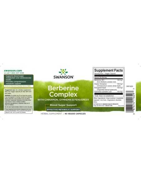 Berberine Complex w/Cinnamon, Gymnema & Fenugreek 90 Veg Caps