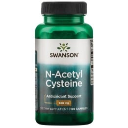 NAC N-Acetyl Cysteine 600 mg 100 Caps Swanson Amino