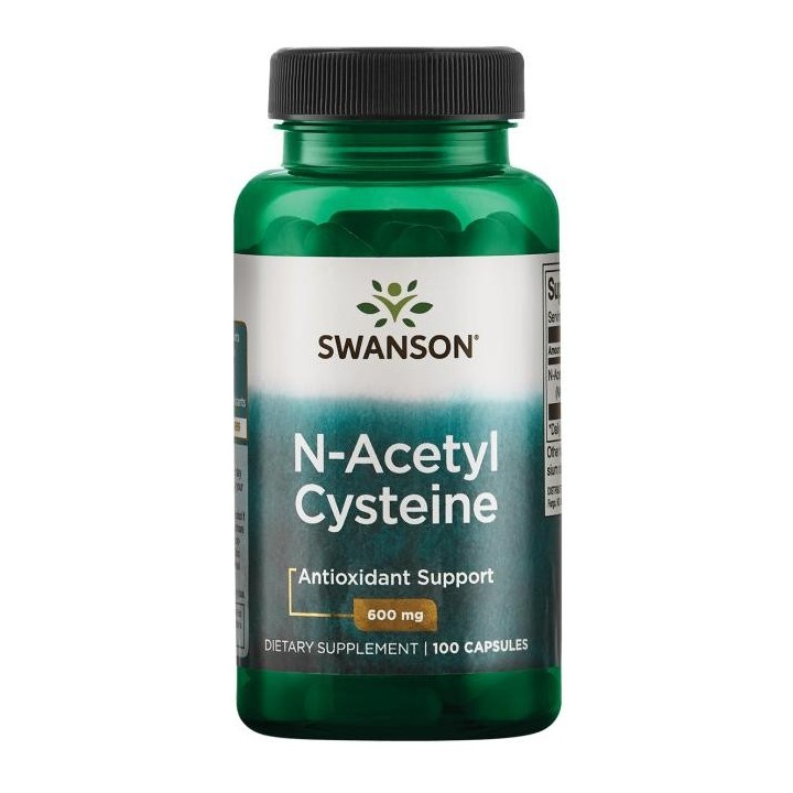NAC N-Acetyl Cysteine 600 mg 100 Caps Swanson Amino