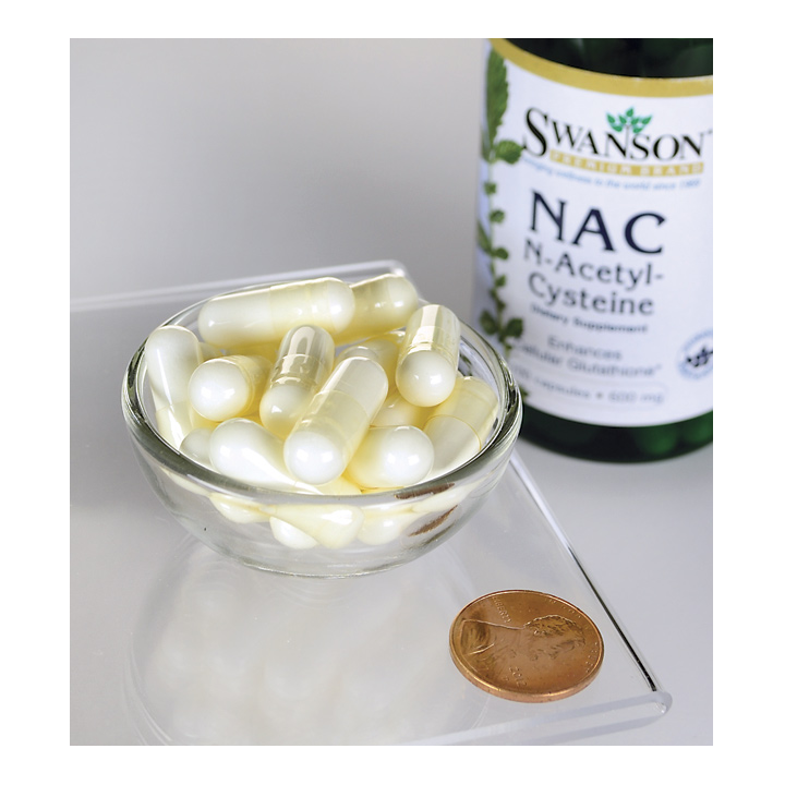 NAC N-Acetyl Cysteine 600 mg 100 Caps Swanson Amino