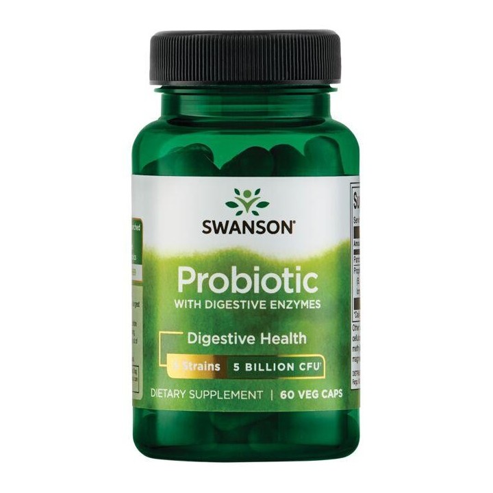 Probiotic with Digestive Enzymes 60 Veg Caps Swanson