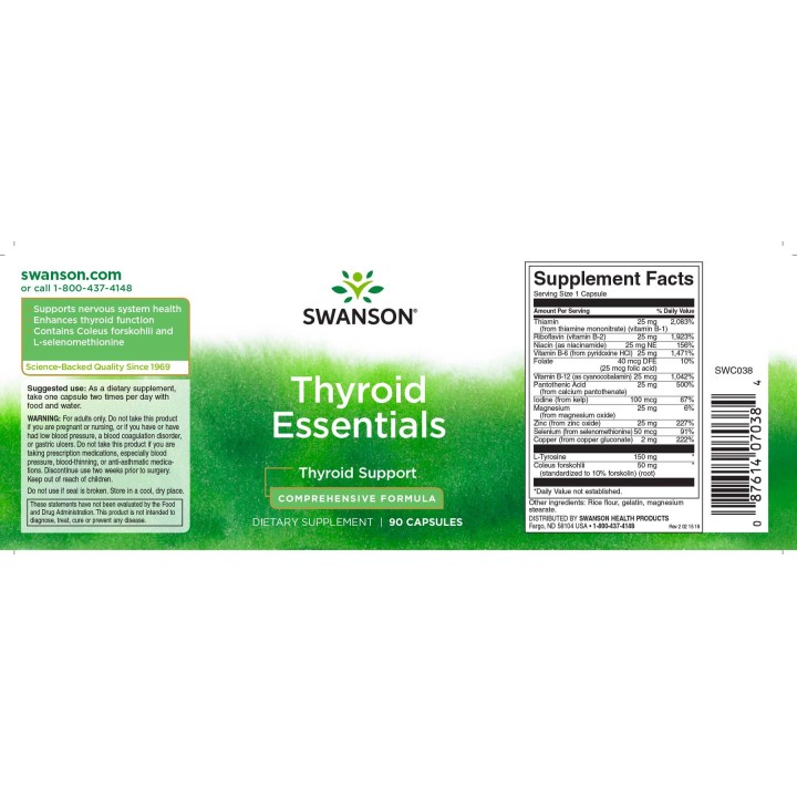 Swanson Thyroid Essentials 90 caps