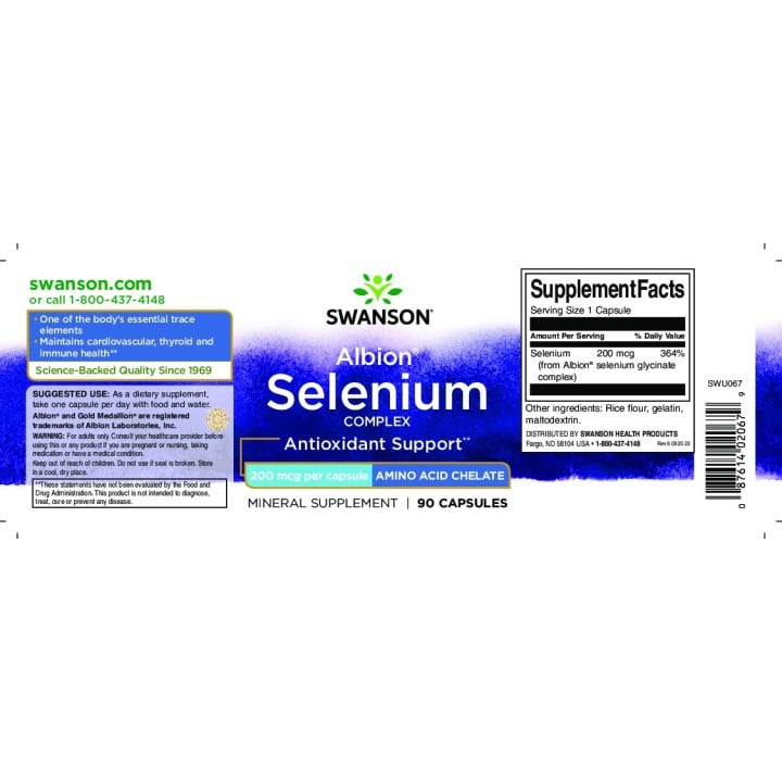 Swanson Selenium Complex 200 mcg 90 Caps