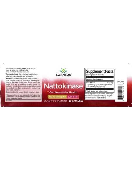 Nattokinase 2.000 unità fibrinolitiche 100 mg 30 Caps