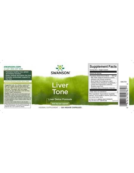 Liver Tone Liver Detox Formula 300 mg 120 Veg Caps