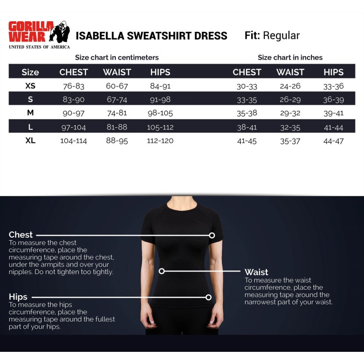 Gorilla Wear Isabella Sweatshirt Dress for Women