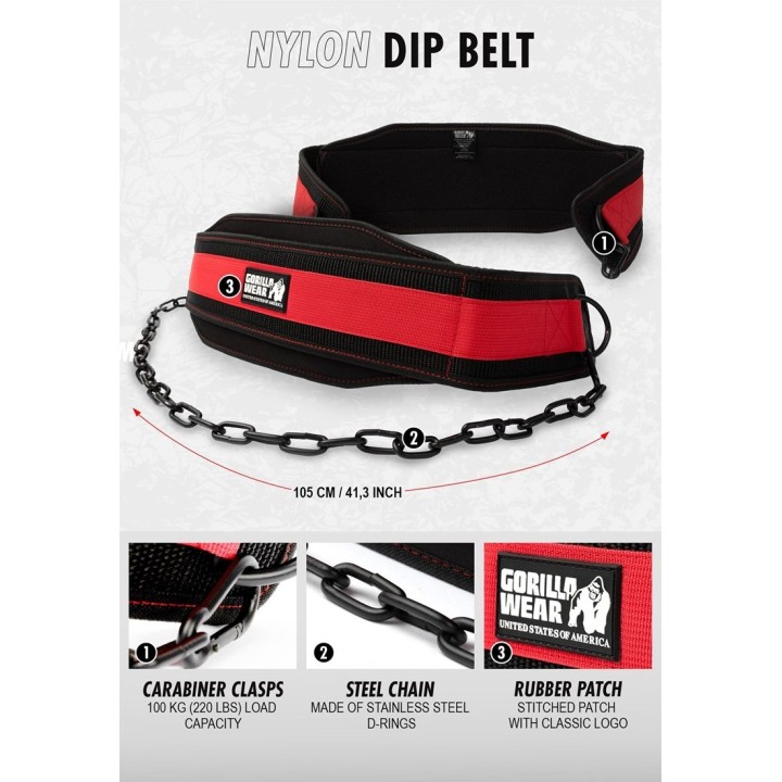 Gorilla Wear Nylon Dip Belt