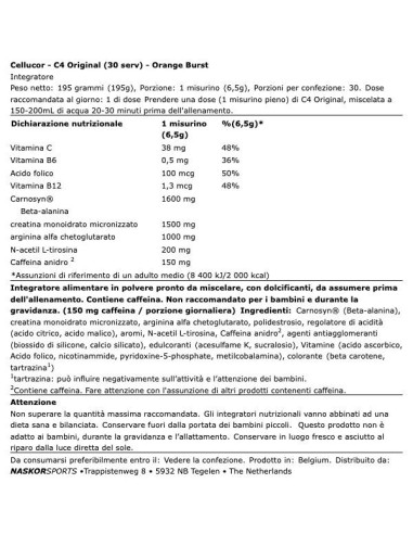 Cellucor C4 Original 195 gr