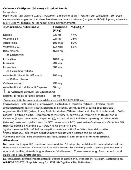 C4 Ripped 165 gr