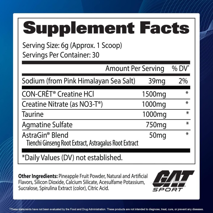 GAT CREATINE HCI+ 180 gr