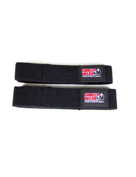 GORILLA WEAR NON PADDED LIFTING STRAPS black