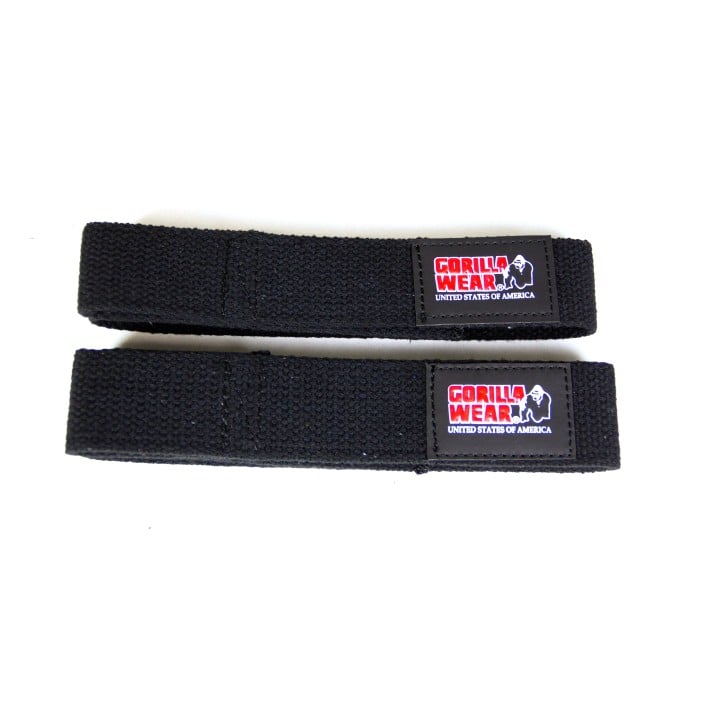 GORILLA WEAR NON PADDED LIFTING STRAPS black