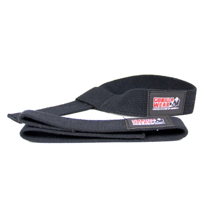 GORILLA WEAR NON PADDED LIFTING STRAPS black
