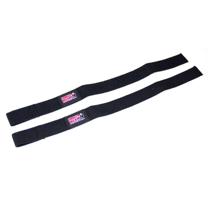 GORILLA WEAR NON PADDED LIFTING STRAPS black