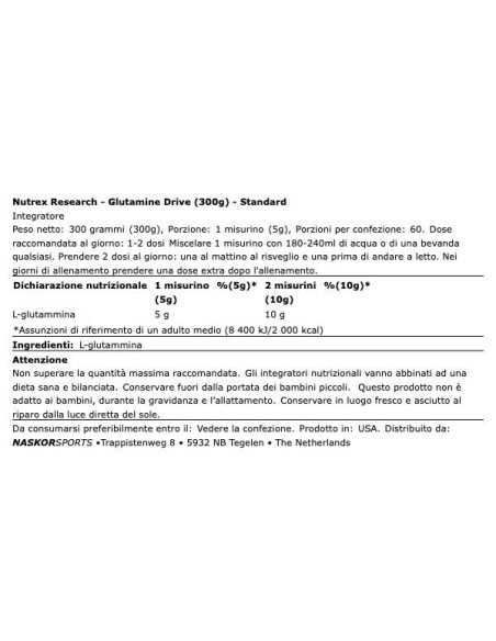 Glutamine Drive 300 gr