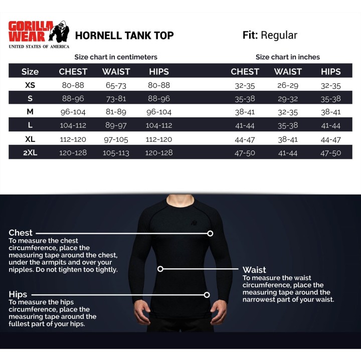 Canotta palestra unisex Gorilla Wear Hornell Tank Top