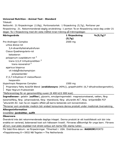 Animal Test 21 Paks