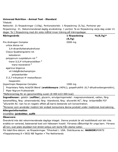 Animal Test 21 Paks