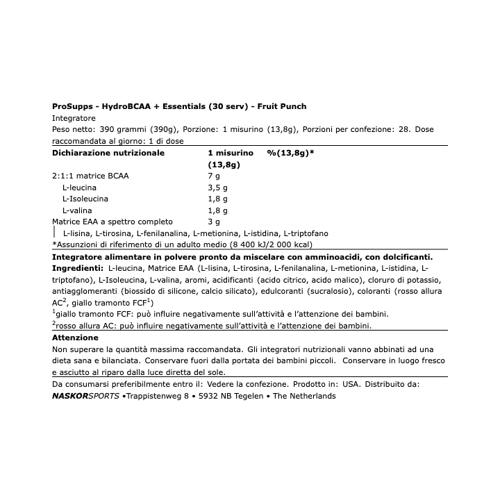 ProSupps HydroBCAA + Essentials 390 gr