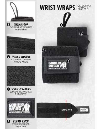 Wrist Wraps BASIC - Black/Red